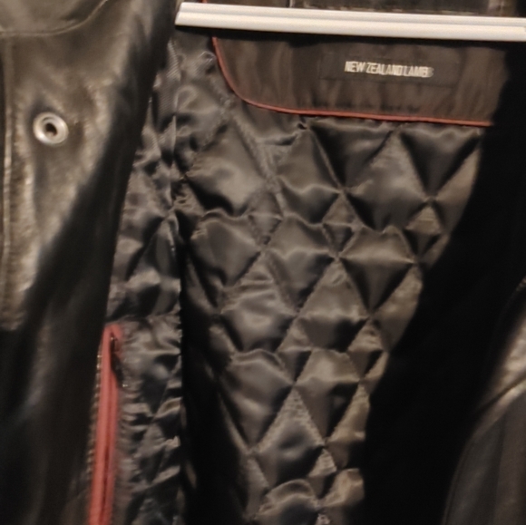 NWT! $500 DOCKERS NEW ZEALAND LAMB LEATHER JACKET MENS LARGE - Picture 8 of 9